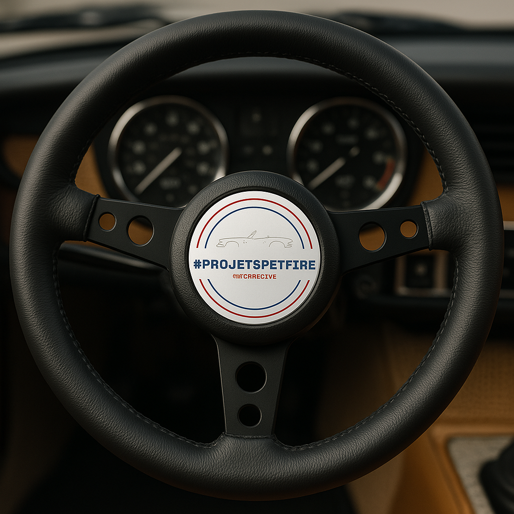 Volant Spitfire avec badge #PROJETSPITFIRE